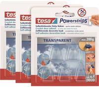 tesa POWERSTRIPS® Crochet adhésif petit transparent Contenu: 15 pc(s)