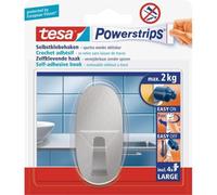 tesa Powerstrips crochet LARGE métal ovale 1 crochet et 4 strips Large