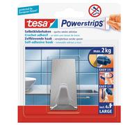 tesa Powerstrips Crochet LARGE métal rectangulaire 1 crochet et 4 strips Large
