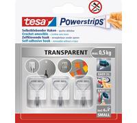 tesa Powerstrips crochet WIRED HOOK SMALL transparent 3 crochets et 4 strips