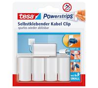 tesa Crochets de fixation Powerstrips adhésifs pour câbles Ø8 mm repositionnables blanc 5 pcs