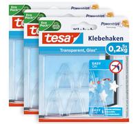 tesa POWERSTRIPS® Crochet adhésif petit transparent Contenu: 15 pc(s)