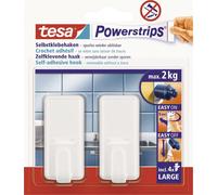 tesa Powerstrips Haken LARGE Classic weiss 2 Haken et 4 Strips