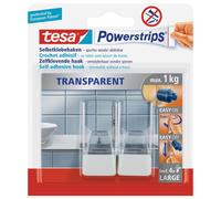 tesa Powerstrips Haken LARGE Transparent transparent / weiß 2 Haken