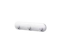 tesa Powerstrips Hakenleiste mit 3 Haken matt chrom