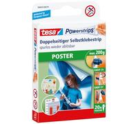 tesa Powerstrips POSTER Bandes adhésives double-face – Auto-adhésif réutilisable 200 g – 20 pièces