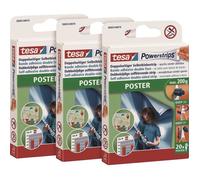 Tesa Powerstrips POSTER - Languettes Adhésives pour Posters et Affiches - Forme Triangulaire - Maintien Solide jusquà