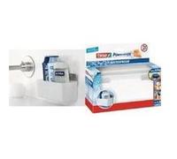 tesa Powerstrips Regal ZOOM WATERPROOF, argent / blanc Blanc G