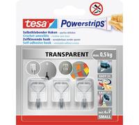 tesa Powerstrips Small Crochet adhésif 3 pièces blanc, acier inoxydable Contenu: 3 pc(s)