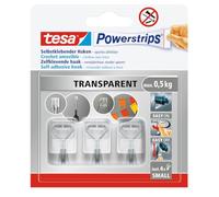 tesa Crochet adhésif Powerstrips Small blanc acier inoxydable 3 pièces