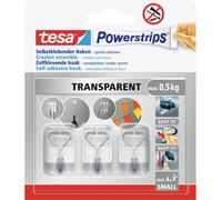 tesa Powerstrips Small Crochet adhésif 3 pièces blanc, acier inoxydable Contenu: 3 pc(s)