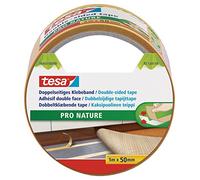 Tesa Pro Nature ECO FIXATION Rouleau de Ruban Adhésif Double Face Écologique - Polyvalent - Fixation de Tapis, Décoration, Artisanat - 100 % Plastique Recyclé - 5 m x 50 mm