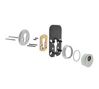 TESA R100B5SCC Serrure de sécurité monopoint, finition laitonnée, sans cylindre, 4 pênes, demi-tour réversible