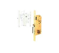 Tesa R200B566L Serrure de Sécurité Monopoint pour Porte d’Entrée, Finition Laitonnée, Cylindre T60 30 x 30 mm, Rosace E700L, 4 Pênes de 14 mm et Fixations Incluses