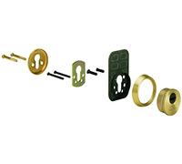 TESA R200B5SCL Serrure de sécurité monopoint, finition laitonnée, entrée 50 mm, sans cylindre, rosace E700L