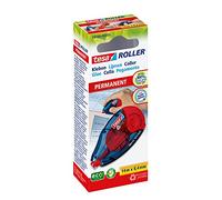 tesa Roller Colle Permanente EcoLogo - Roller de Colle Rechargeable avec Ruban Adhésif Résistant à la Déchirure et Double Face - Sans Solvant - Dimension: 14 m x 8,4 mm