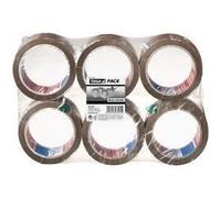 TESA Ruban adhésif d'emballage carton - Lot de 6 - 66m x 50mm - Marron