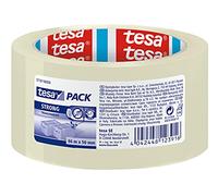 tesa Ruban adhésif d'emballage, Ruban adhésif d'emballage résistant pour colis et boîtes de poids moyen à lourd, 66 m x 50 mm - Transparent