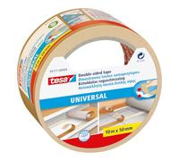 tesa Ruban adhésif double-face universel – fixation tapis, travaux manuels, déco – 10 m x 50 mm