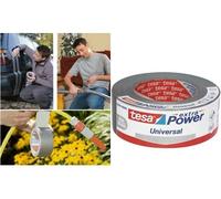 Ruban adhésif toilé tesa® extra Power tesa 56348-00000-06 argent (L x l) 10 m x 50 mm caoutchouc 1 pc(s)