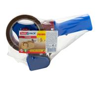 tesa tesapack Strong und Handabroller im Set mit 1 Rolle geräuscharmem Paketklebeband - Braun - 66 m x 50 mm