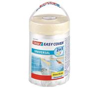 tesa Film de masquage Easy Cover Film UNIVERSAL 2 en 1 pour peinture 25 m x 55 cm