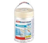 tesa Film de masquage Easy Cover Film UNIVERSAL 2 en 1 pour peinture 25 m x 55 cm