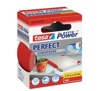tesa Rubans toilés extra Power Perfect 2,75 m x 3,8 cm rouge