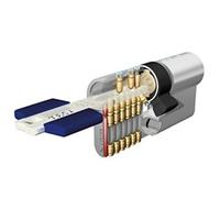 TESA Serrure à larder monopoint 2210 pour profilés métalliques, finition inox, sans cylindre, entrée 25 mm