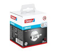 tesa Smooz Crochet Peignoir, métal chromé, ce Crochet adhésif Haut de Gamme au Design élégant et Arrondi est idéal pour Les Peignoirs et Autres Accessoires de la Salle de Bain, 63 mm x 50 mm x 50 mm