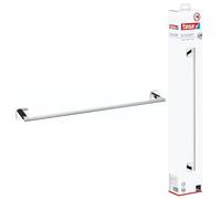 tesa® Smooz support serviette salle de bain, finition brillante métal chromé, adhésif, technologie sans percer