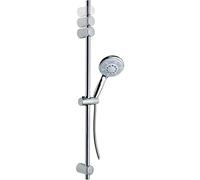 Tesa Spaa support de douche, Kit barre de douche, métal chromé and plastic parts, adhésif, technologie sans percer, 905mm