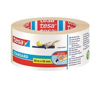 Tesa standard Ruban adhésif de peintre pour profilés rectos. Dimensions : 50mx50mm. Paquet de 6