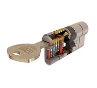 Tesa Assa Abloy - Cylindre européen T7553040N T70 - 30 x 40 mm nickelé, came longue
