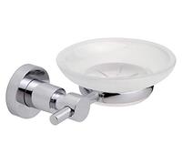 Tesa TE40282 Loxx Porte-savon, finition brillante métal chromé-blanc, adhésif, technologie sans percer rond