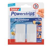tesa tesa Crochets Wave, lot de 2, Powerstrips étanches blanc Quantité:1