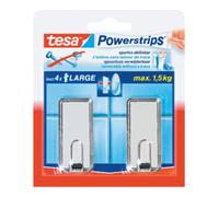 tesa tesa Powerstrips Crochets Large Classique, chrome Quantité:1
