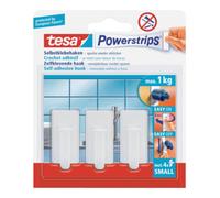 tesa tesa Powerstrips Crochets Small Classic, blanc Quantité:1