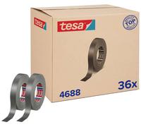 tesa tesaband 4688 Standard 04688-00006-00 Ruban adhésif toilé argent (mat) (L x l) 50 m x 25 mm 36 pc(s)