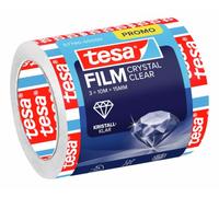 Tesa tesafilm Crystal Clear - 3 Rouleaux - 10 m x 15 mm | Ruban adhésif - Haute transparence et clarté cristalline - Forte adhérence, résistant à la déchirure