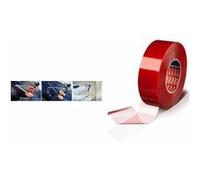 tesa Ruban adhésif double-face tesafix 4965 15 mm x 50 m transparent PV0 film liner rouge