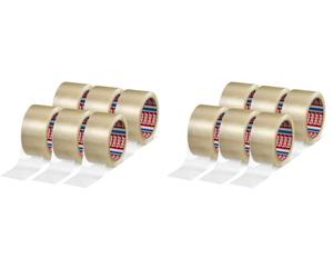 Tesa tesapack 4280 PP Paketband im 6er Pack - Universal Klebeband zum Verpacken von Paketen und Kartons - transparent - 6 Rollen je 66 m x 50 mm (Lot de 2)