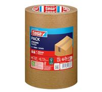 Tesa tesapack STRONG PAPER - Ruban d’emballage en papier - 92% de matériaux renouvelables - Déchirable à la main - pour colis de taille moyenne - Marron - 3 rouleaux de 50 m x 50 mm chacun