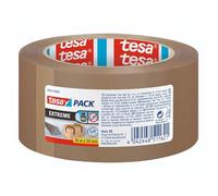 Tesa tesapack Ultra Strong Ruban colis - 50 m x 50 mm - marron - 3 rouleaux | Ruban adhésif d'emballage en film PVC - Indéchirable, idéal regroupement de colis et colis lourds - Déroulement silencieux