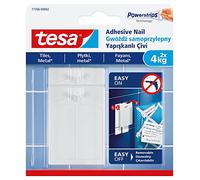 tesa Clou adhésif amovible UK 77766-00005-00, transparent, carrelage/métal/surfaces lisses, 4 kg/8 kg