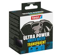 tesa Ultra Power Under Water Transparent - Ruban Adhésif Imperméable - Ruban Étanche pour Piscine - Forte Adhésion pour Réparer, même sous l'Eau - 1 x Rouleau - 1,5 m x 50 mm