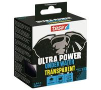 tesa Ultra Power Under Water Transparent - Ruban Adhésif Imperméable - Ruban Étanche pour Piscine - Forte Adhésion pour Réparer, même sous l'Eau - 1 x Rouleau - 1,5 m x 50 mm