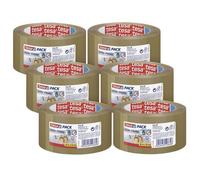 tesa Ruban adhésif d'emballage tesapack Ultra Strong PVC Marron 65 m x 50 mm Lot de 6