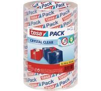 Tesa Pack Crystal Clear (57831) Ruban adhésif de signalisation en PVC Fixation extra-forte 66 m x 50 mm Transparent