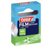 tesafilm Clear Recycled - Ruban Adhésif Transparent - 10 m x 15 mm | 1 rouleau de bande adhésive résistante à la déchirure - Plastique 100 % recy orte adhérence, sans solvant, durable